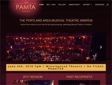 Tablet Screenshot of pamtawards.com
